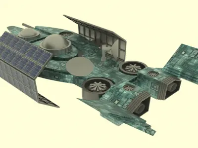 Es - 300 Spaceship  Low-poly 3D model