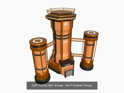 10 SciFi Facility A Collection - Sci Fi Exterior Design 3D Model Pack