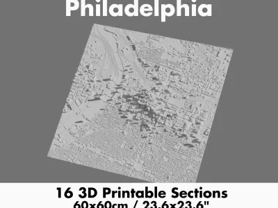 Philadelphia 3D Printing stl file 3D Model of Philadelphia 3D print model