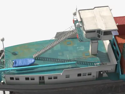  Camaro V Container Barge Loaded Dutch Flag Gray 