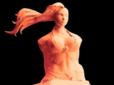Street Fighter Laura Matsuda 3D Print Statue STL Files 3D print model