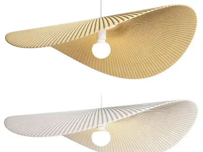 Straw Fabric Pendant Light 80 3D model