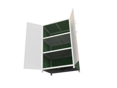 STEEL MATERIAL CABINET Low-poly 3D model