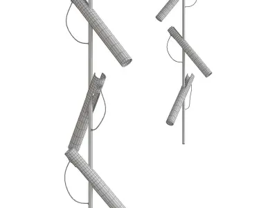 Ceiling mounted lighting fixture by PSLAB 3d model Low-poly 3D model
