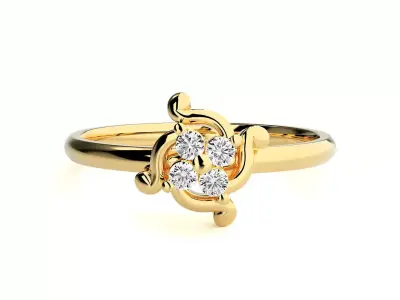Women ring 3D print model 66
