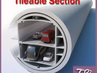 C TYPE TUNNEL SECTION DETAIL 3D model
