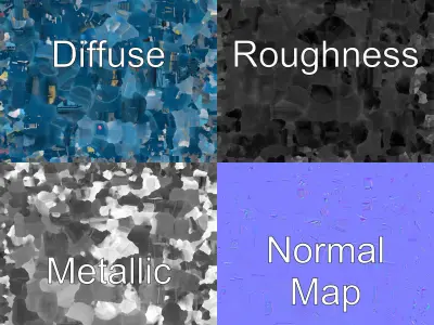 Futuristic Skyscraper Neon Cityscape model pack Low-poly 3D model