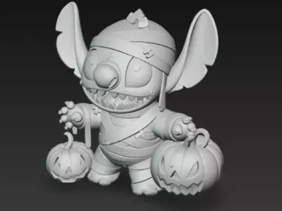 Stitch - Collectable figure 18 Halloween 01 3D print model