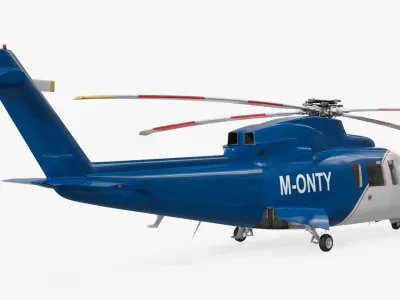  Sikorsky S-76 VIP Passenger Helicopter Blue White 