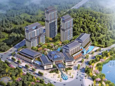 Luxury Waterfront Mixed-use Resort Complex 3D model