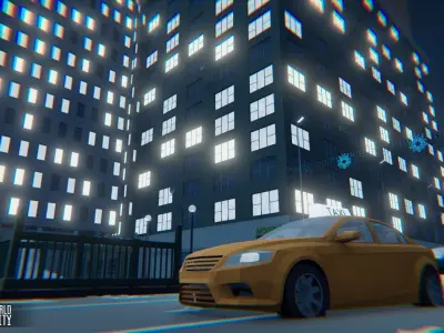 LOW POLY WORLD - MODULAR CITY Low-poly 3D model