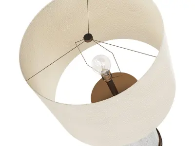  Grace Gold Table Lamp with Fabric Shade Low-poly 3D model