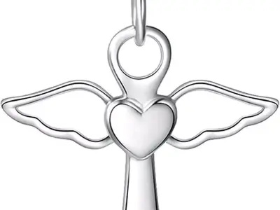 Guardian Angel Wings Cross pendant 3D print model