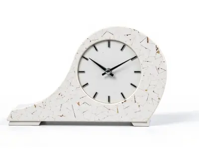 Art Deco Ceramic Clock Geometric model pack Low-poly 3D model