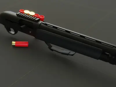 TAC-13 Shotgun Low-poly 3D model