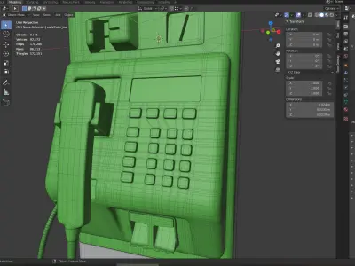 T mobile phone booth Low-poly 3D model