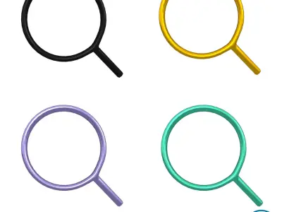 Search Symbol V1 Pack 02 Low-poly 3D model