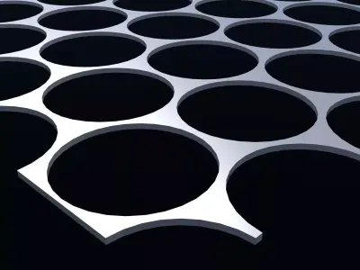 Perforated panel with 81 percent opening 25O106 3D model