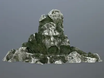 rock gate Low-poly 3D model
