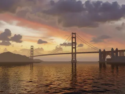 Golden Gate Bridge 3D model