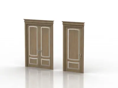 Door design Double and Single 3D model