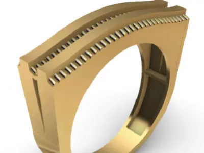 Modern Ajda rings 3D Print Models 60-69 3D print model 3D print model