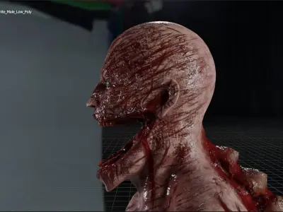 Dead Space Necromorph Walker Low-poly 3D model