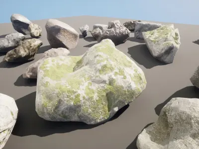 Realistic Rock Low-poly 3D model
