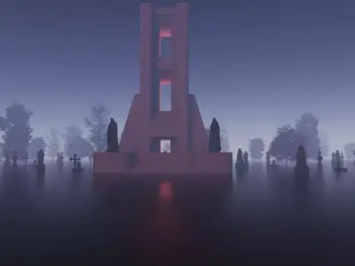  Antonio Sant elia monument  Low-poly 3D model