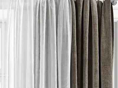 Curtain Set 505C 3D model