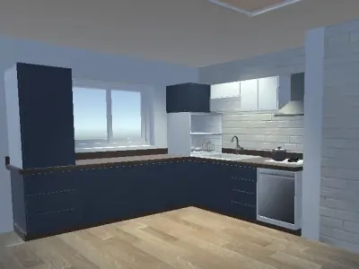 simple kitchen model 3D model