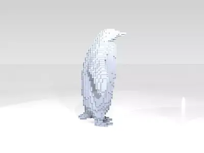 Penguin Voxel 3D model