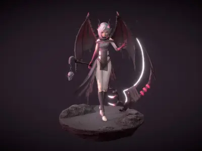 Dragon Girl Anime 3D model  3D model