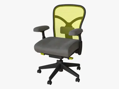Low Back Ergonomic Office Chair Leather 3D model