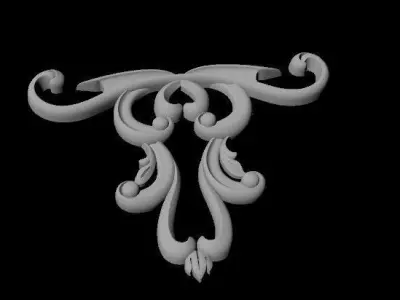 dekor ornate letter t 3D model purchase