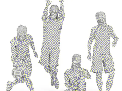 Dynamic 3D Street Basketball Boy Character Low-poly 3D model