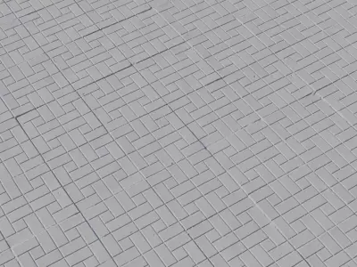 Terracotta Herringbone Pavers PBR Texture Texture