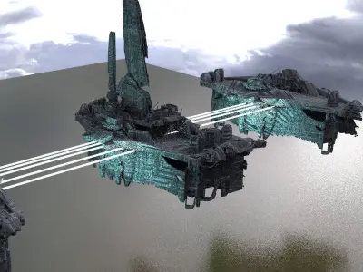 Halo Forerunner Inspired Hologram Bridges 2 3D model