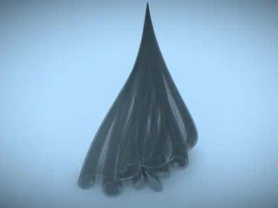 Tube Building Glass Cage 3D model