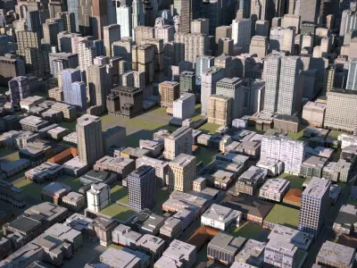 City 15 Low-poly 3D model