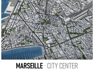 Marseille Low-poly 3D model