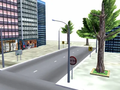 Lowpoly Ultra City Building Low-poly 3D model