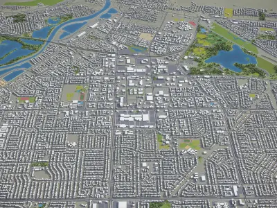 Fremont - California Low-poly 3D model