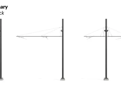 Tram Catenary - Modular pack 3D model