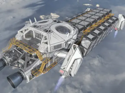  Sci-fi Cargo Ship Spaceship 