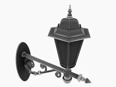 Classic Street Wall Lantern 4 3D model