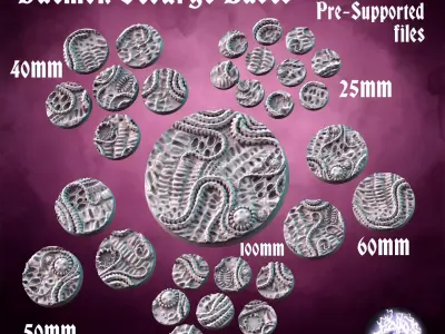 Daemon Scourge Bases - Pack 3D print model