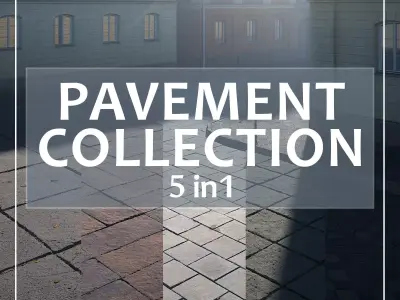 Photoscanned pavement texture collection 3D model