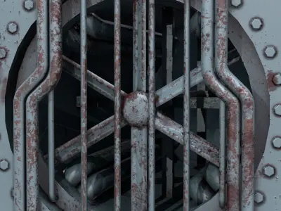 Fan Shaft PBR model Low-poly 3D model