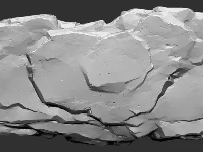 3D Mountain rock Zbrush sculpt 3D model